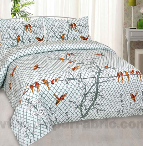 Silver Sparrow Cotton King Size Bedsheet