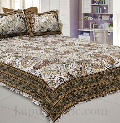 Resplendent Brown Double Bedsheet