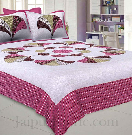 Garden By The Bay Pink Double Bedsheet