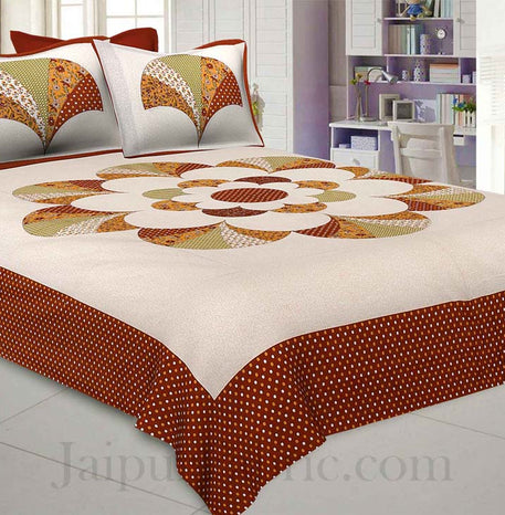 Garden By The Bay Brown Double Bedsheet