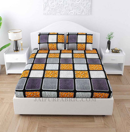 African Savanna Poly Cotton Double BedSheet