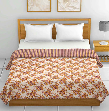 Yellow Flovery Pure Cotton Double Bed Dohar