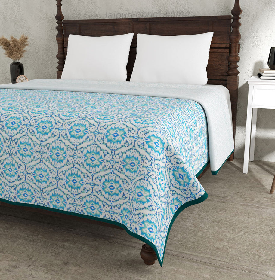 The Illusion Blueish Double Bed Dohar Blanket