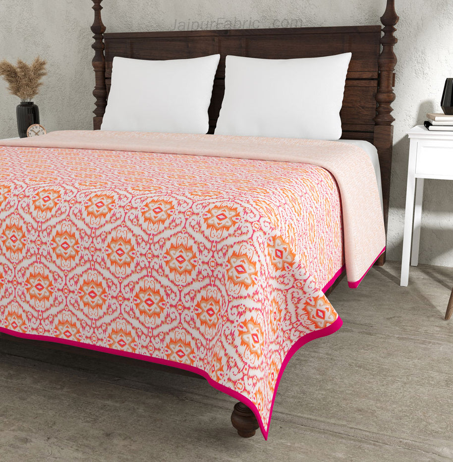 The Illusion Pinkish Double Bed Dohar Blanket