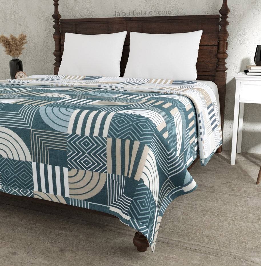 Geometric Maze Cotton Reversible Double Bed Dohar