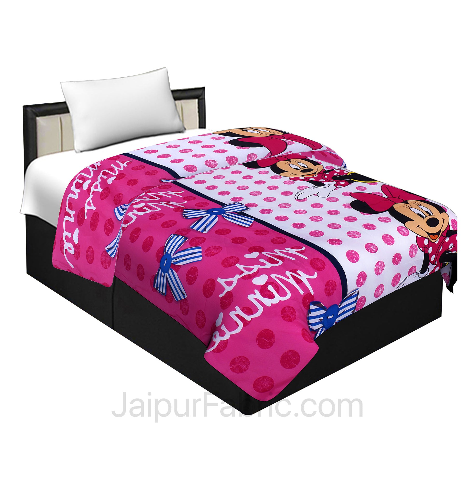 Cotton Minnie Mouse Pink Reversible Single Blanket/Duvet/Quilt/AC Dohar