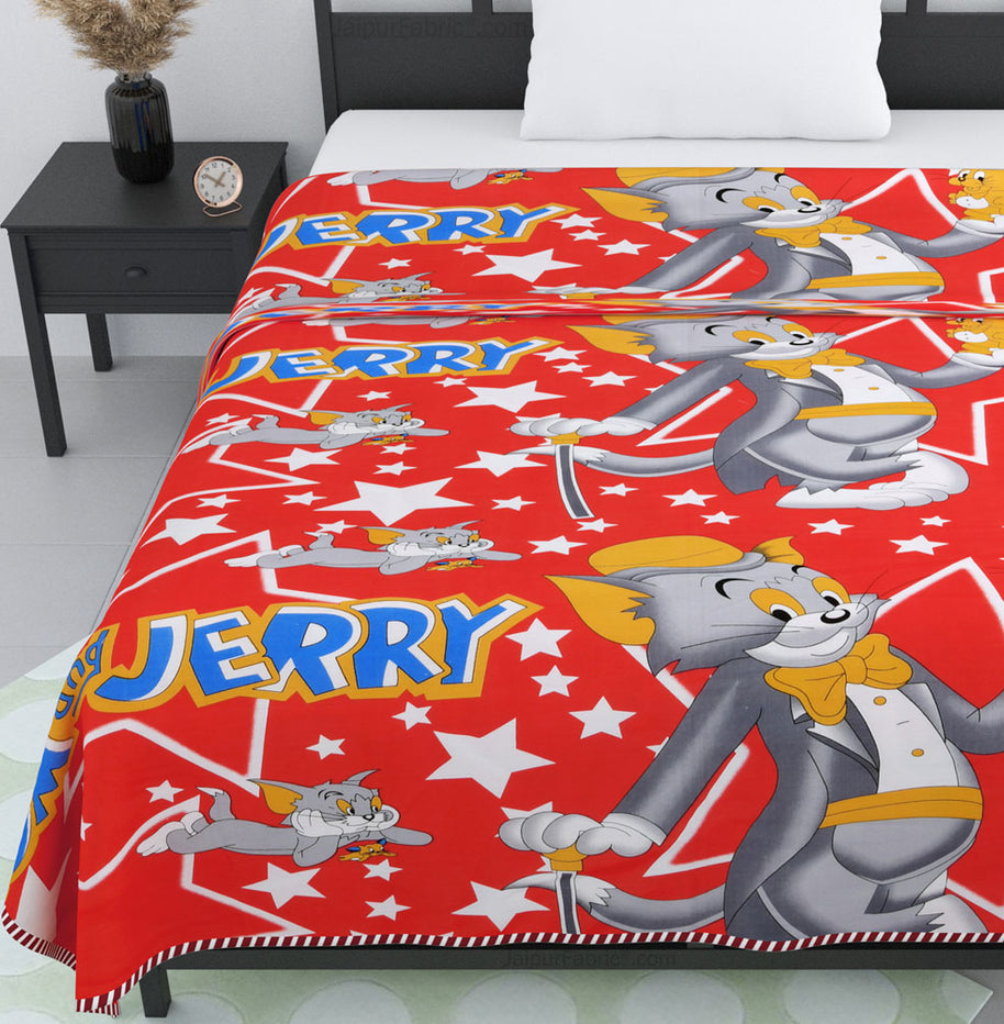 Tom & Jerry Cotton Dohar for Kids Single Bed