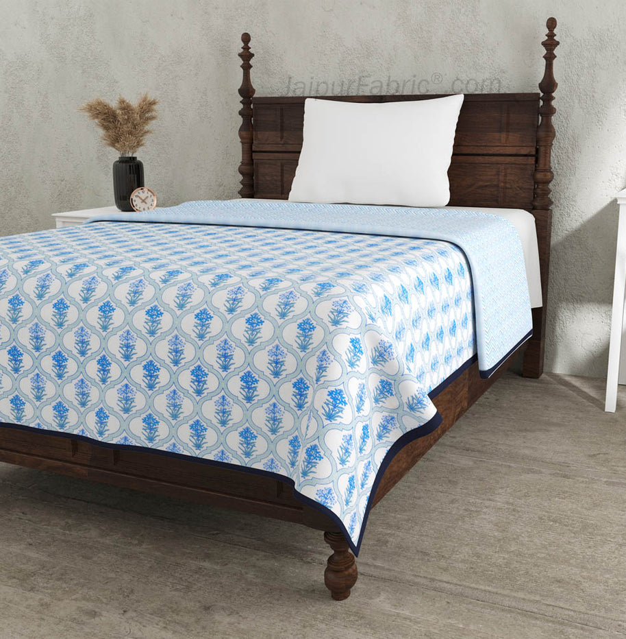 Jaal Darbar Blue Single Bed Dohar Blanket