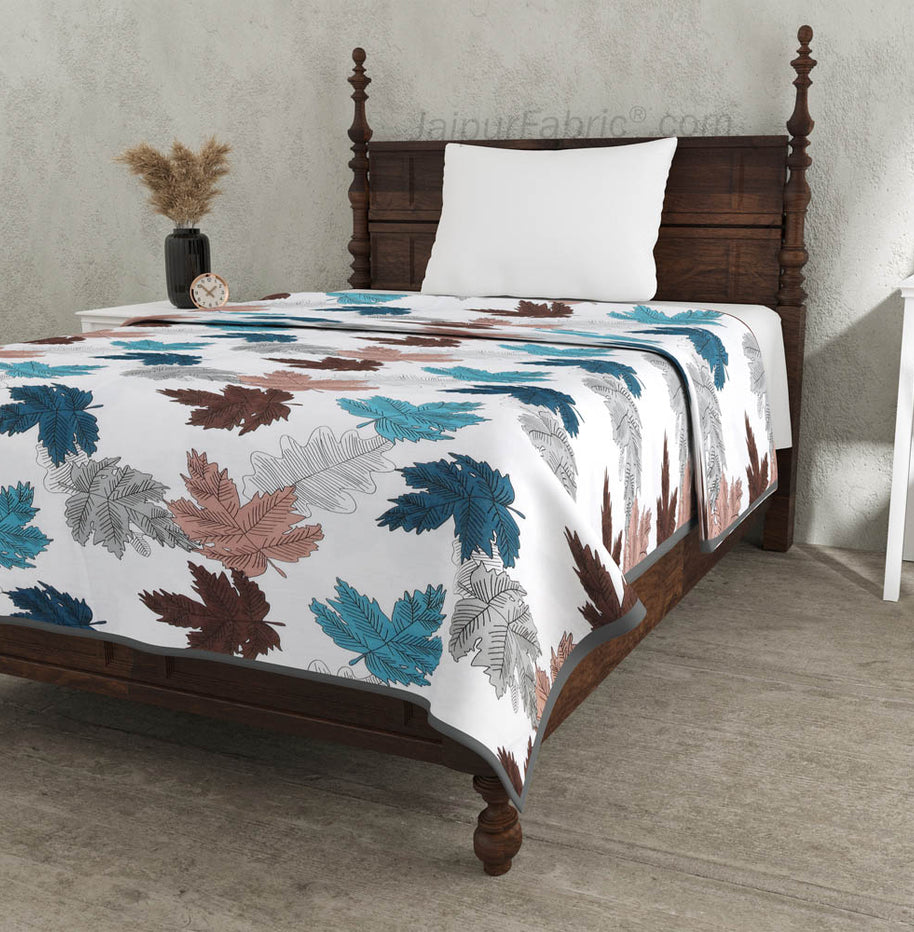 Maple Leaf MultiColor Single Bed Dohar Blanket