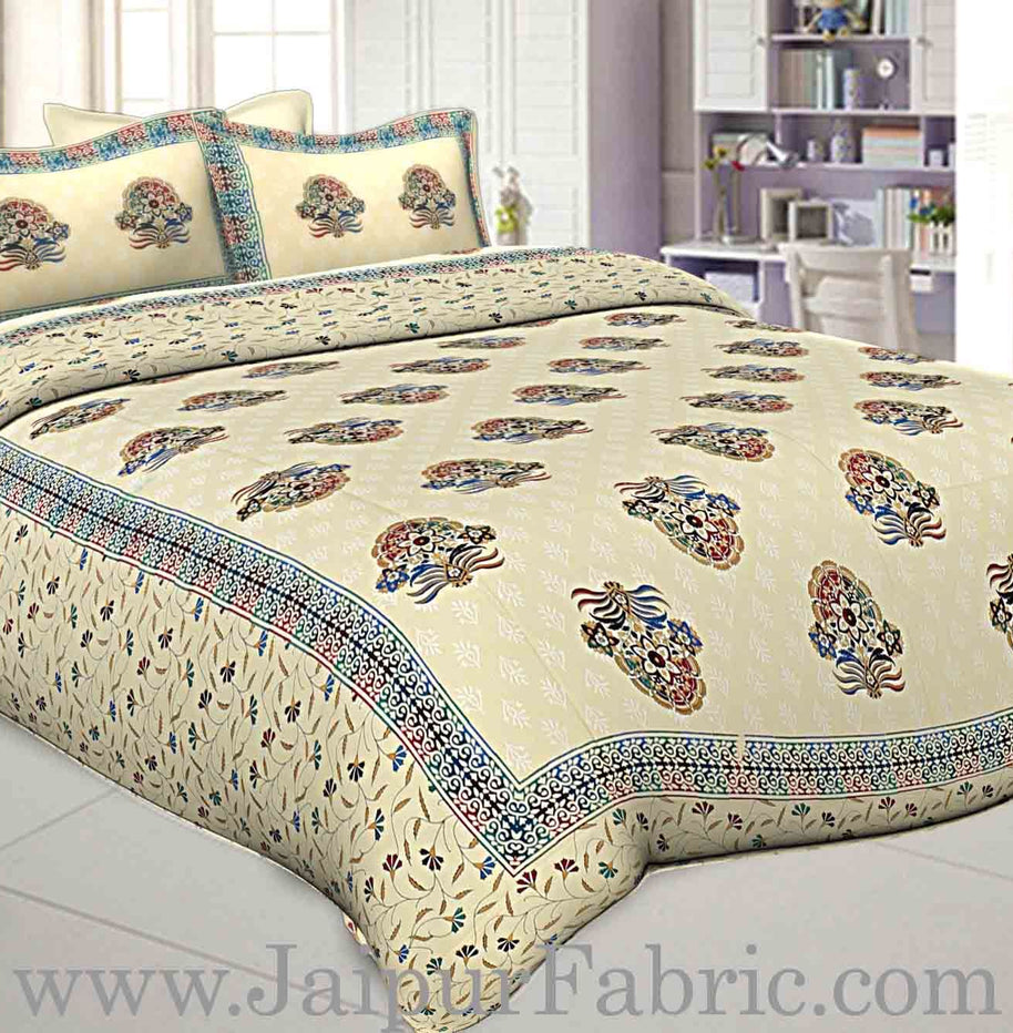 jaipur Razai Double Bed With Satrangi Floral  Pattern Combo Pack