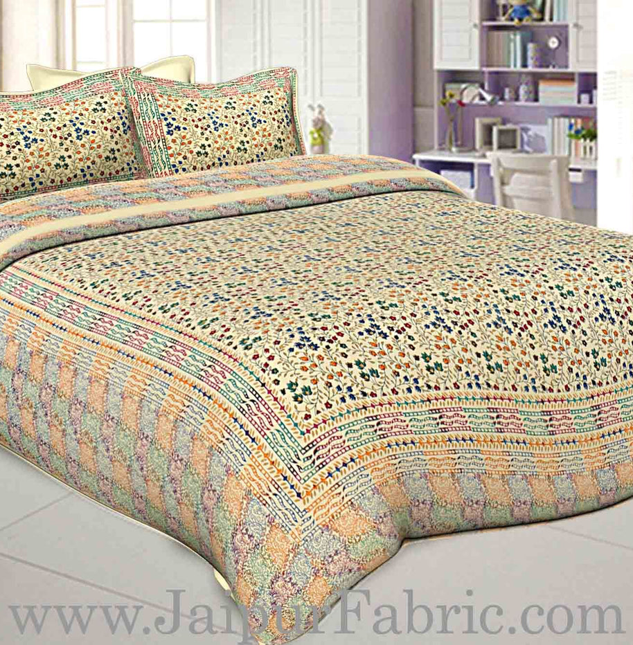 jaipur Razai Double Bed With Satrangi Small Multi  Floral  Pattern Combo Pack