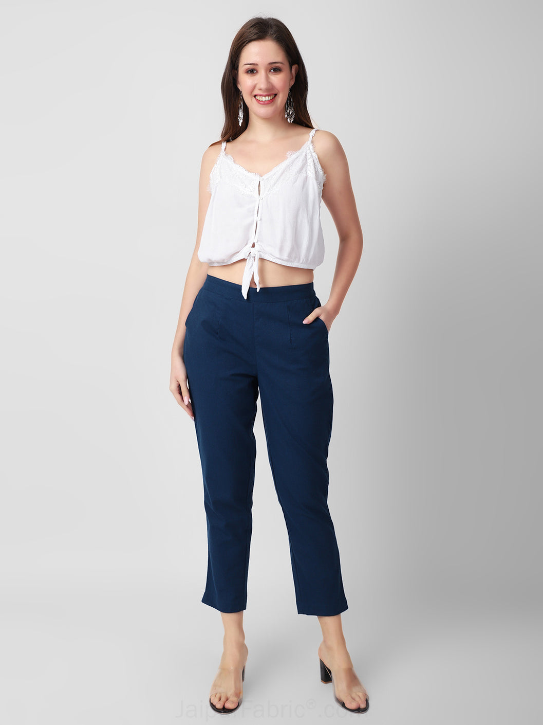 Indigo Hues Women Cotton Pants casual and semi formal daily trousers