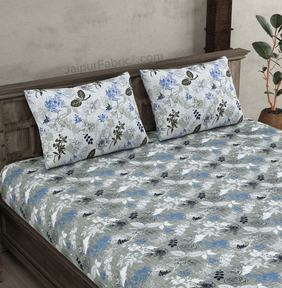 The Finest Pick Grey Cotton King Size Bedsheet