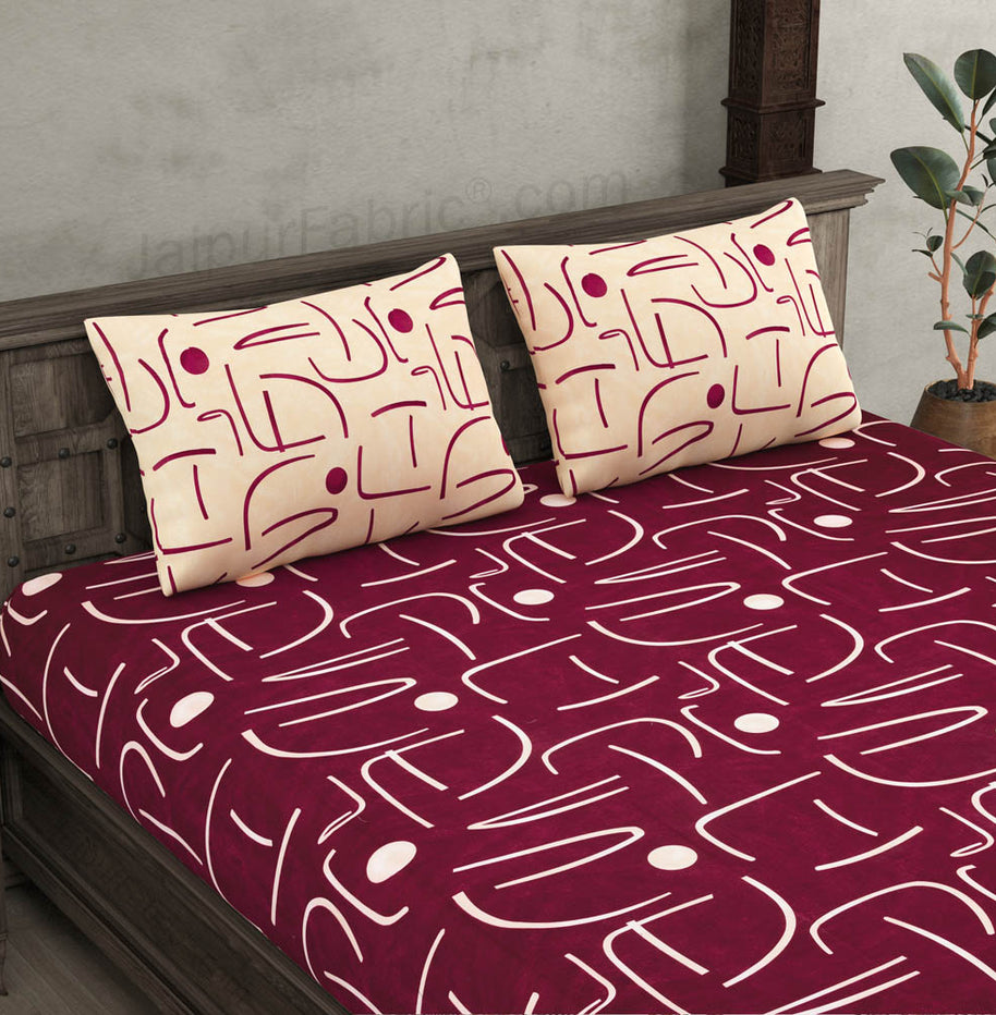 Abstract Art Wine King Size Bedsheet