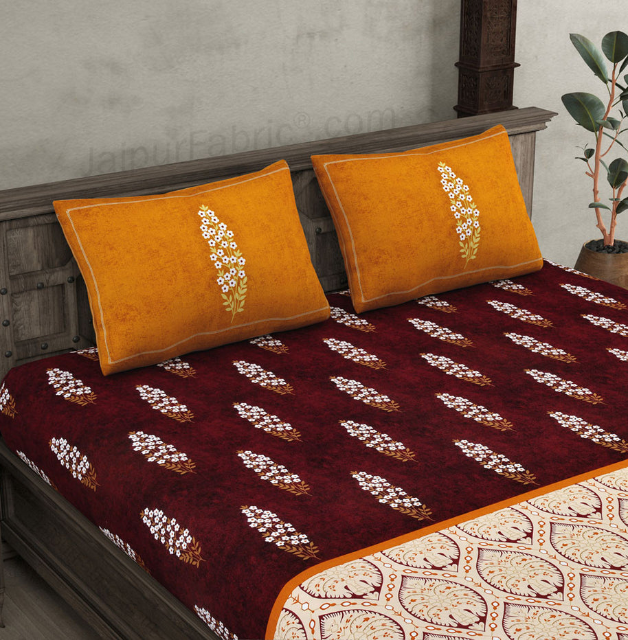 Honey Fusion Premium Twill Cotton King Size BedSheet