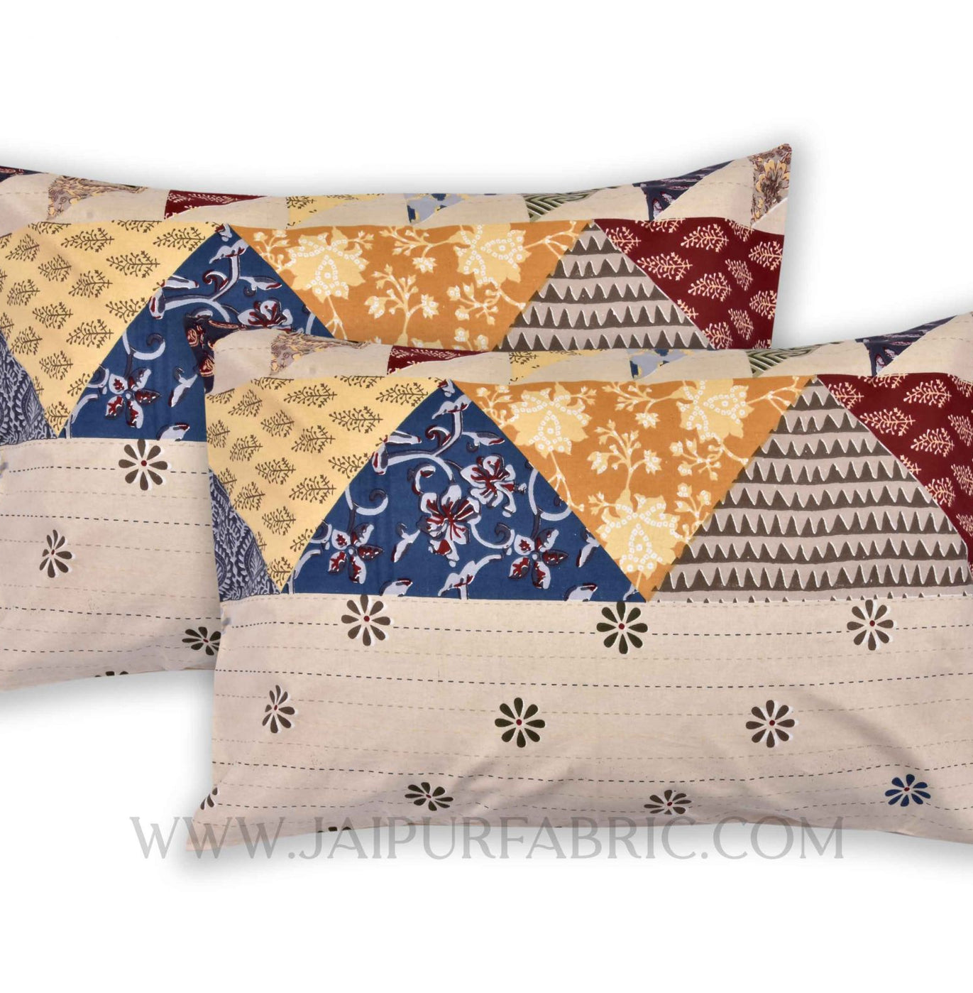 Badmeri Pastel Multi Color Pillow Cover Pair