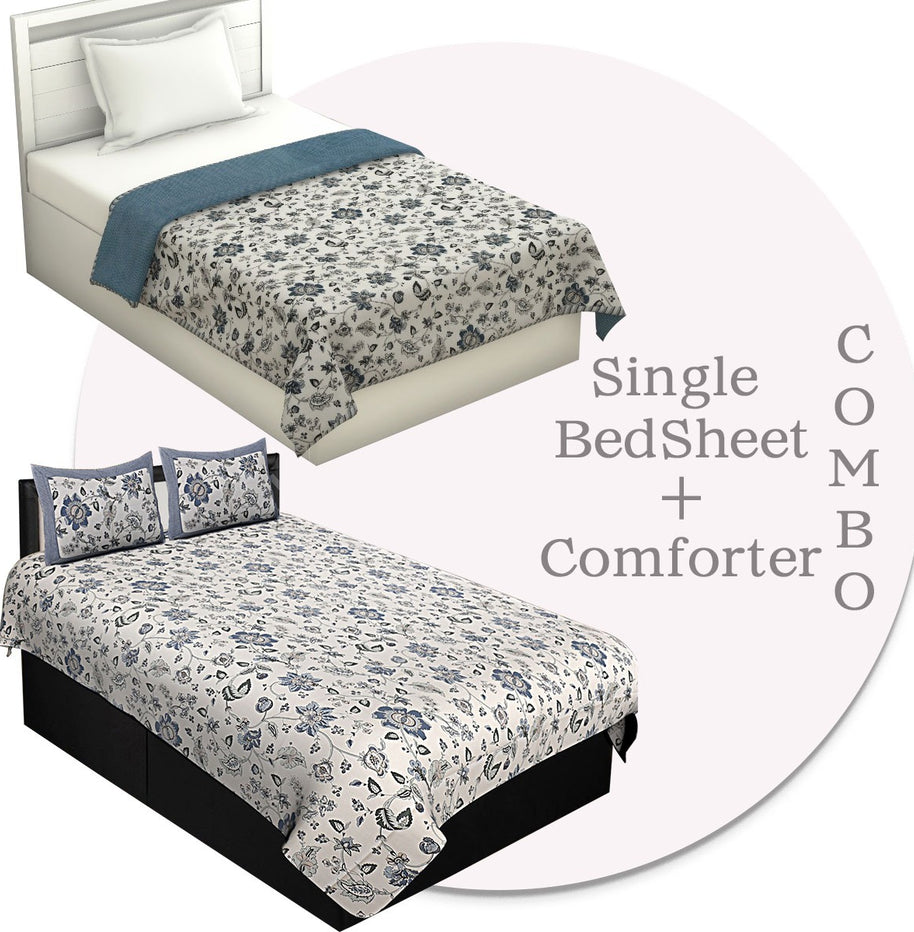 Combo152 Single Bedsheet + Comforter