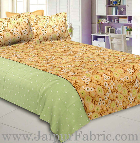 Flourishing Flora Peach Double Bedsheet