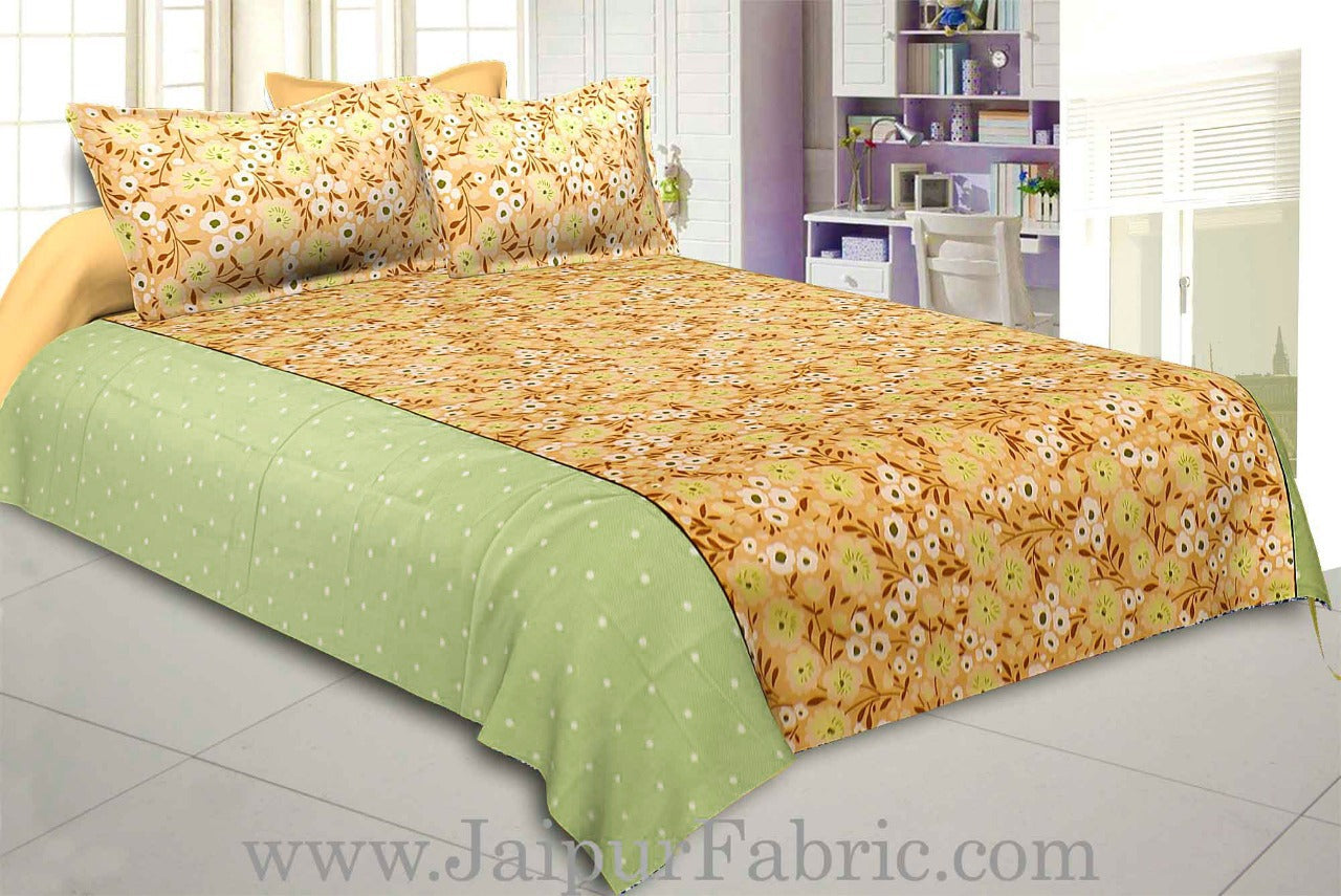 Flourishing Flora Peach Double Bedsheet