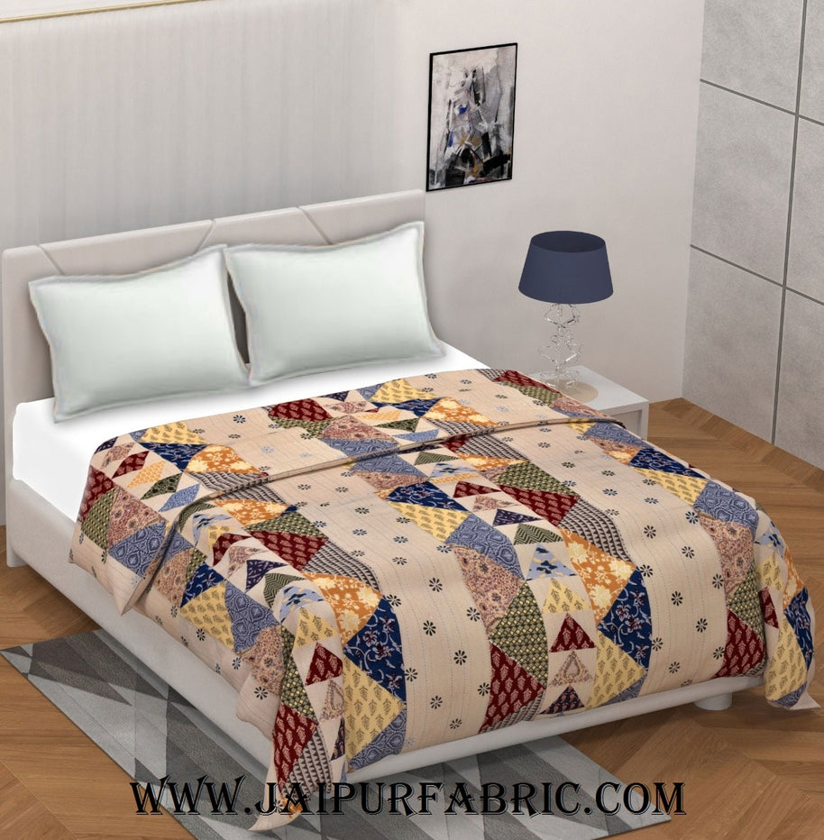 Barmeri Pastel Twill Cotton Double Bed Colorful Printed Duvet Cover