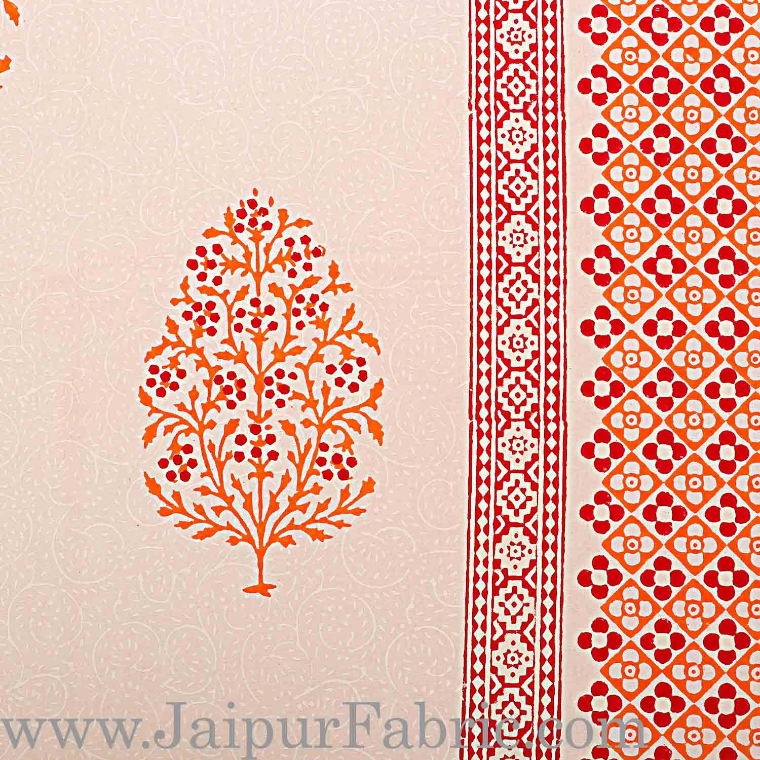 Double Bed Sheet White Base With Kadi Print Blue Rajasthani Buta Hand ...